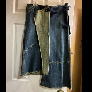 GAP Jean Skirt Asymmetrical Unique One of a Kind Style